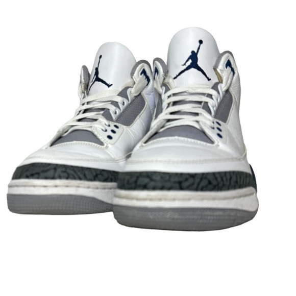 Air Jordan 3 Retro White/Midnight Navy  Mid Top Sneakers, CT8532-140 Size 10 - Picture 8 of 17